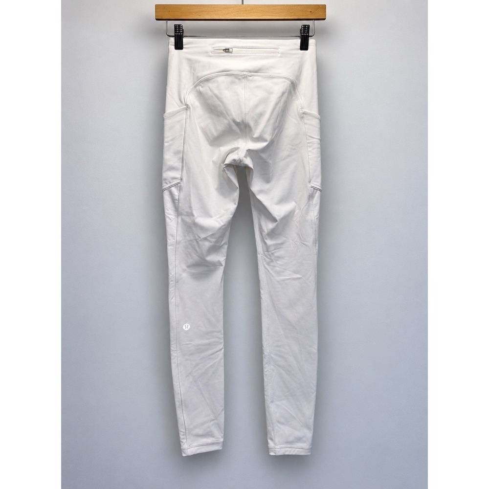 Lululemon White High Rise Cargo Pocket Leggings Size 4
